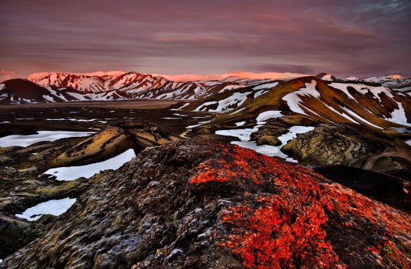 Вулканический ландшафт Исландии