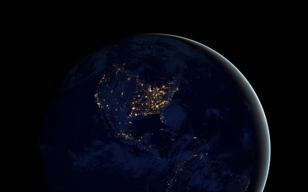Ночная Планета из космоса