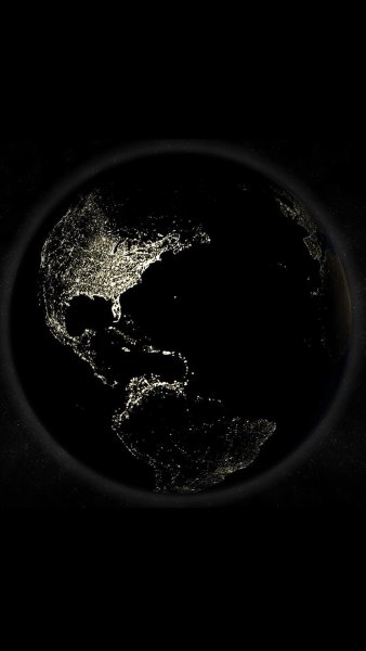 Земля на черном фоне