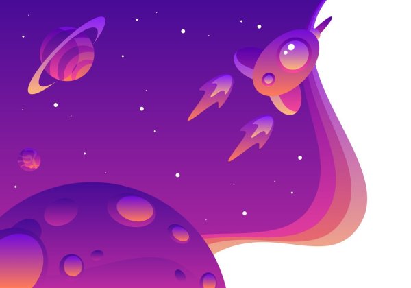 Космический фон мультяшный