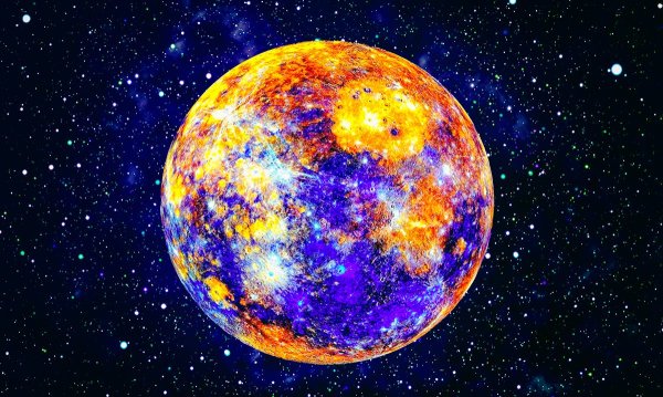 Планета Меркурий в космосе