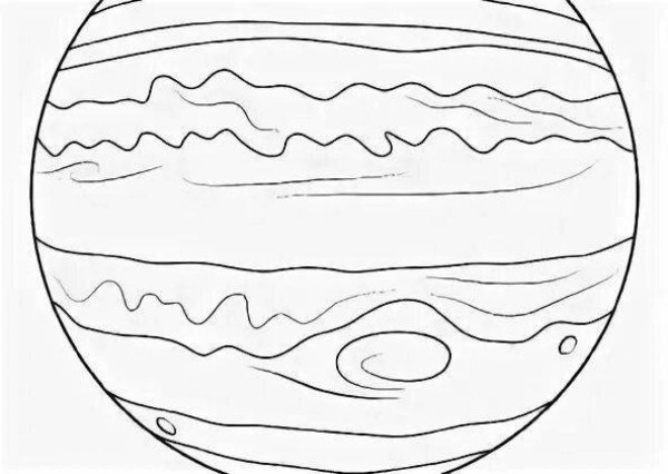 Разукрашка Планета Юпитер