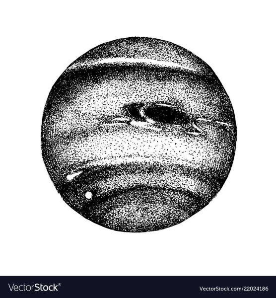 Нептун черно белый Планета