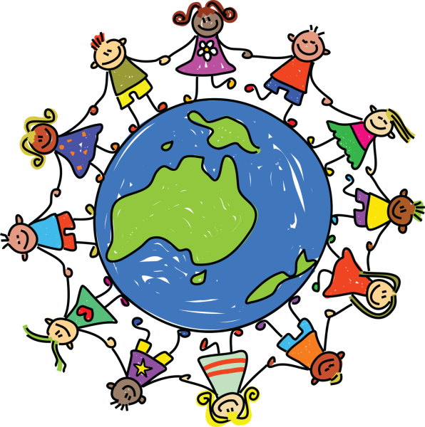 Человечки вокруг земного шара
