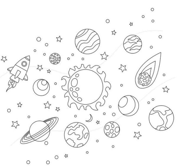 Парад планет раскраска