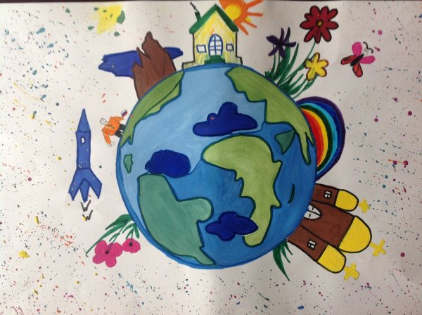 Разноцветная Планета конкурс рисунка