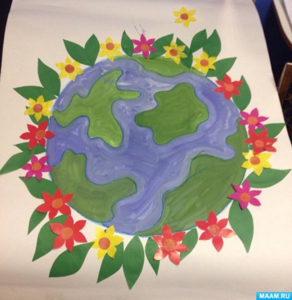 Аппликация Цвети земля