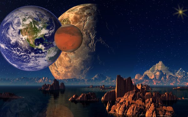 Космические пейзажи на земле