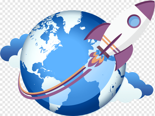 Глобус с ракетой