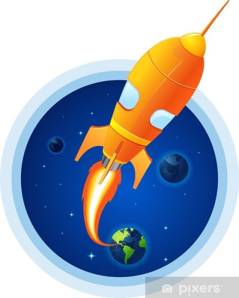 Планета земля и ракета