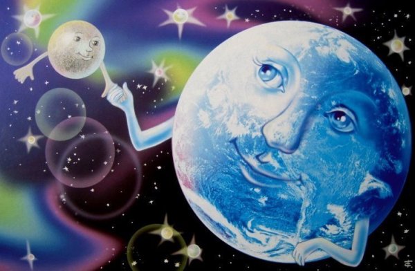 Планета земля и Луна для детей