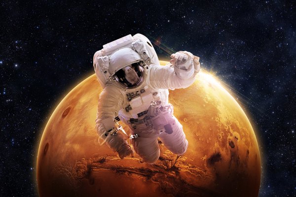 Космонавт на Марсе