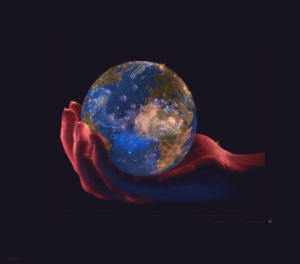 Земля в космосе анимация