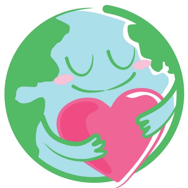 Планета земля в виде сердца