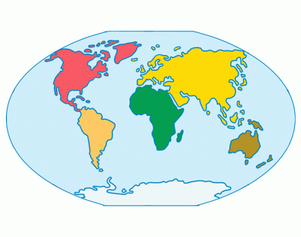 Континенты земли для детей