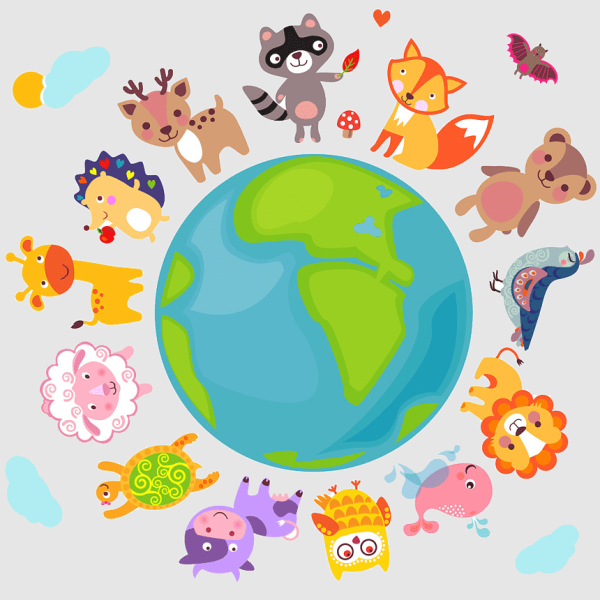 Животные на земном шаре