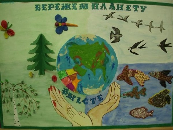 Плакат берегите землю