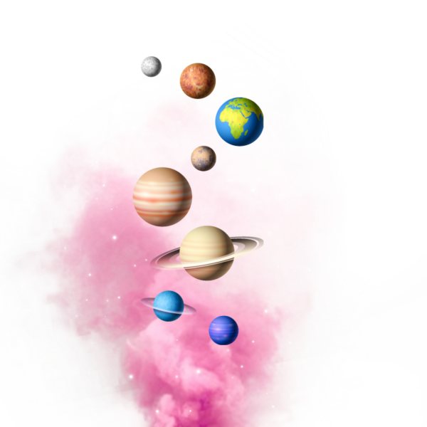 Космос на белом фоне