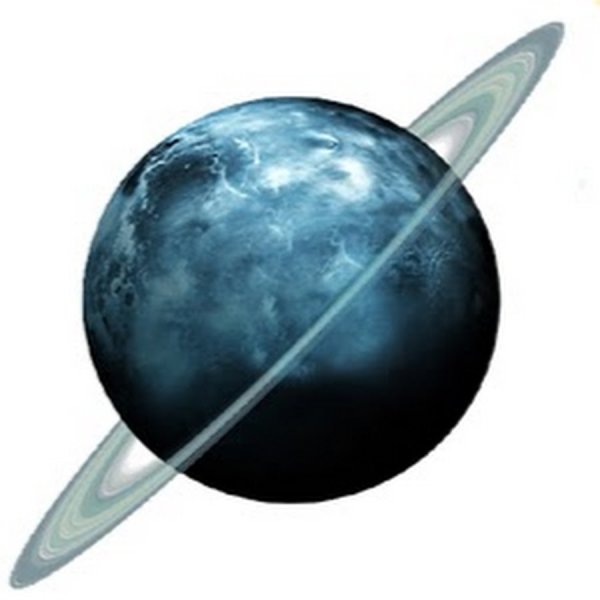 Уран на белом фоне