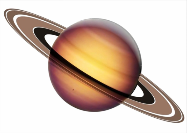Сатурн на прозрачном фоне