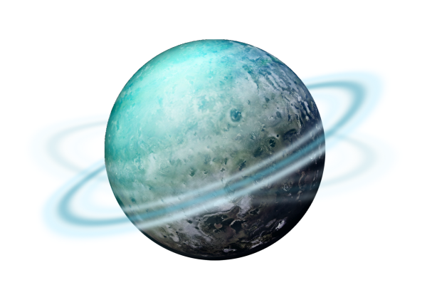 Уран на белом фоне