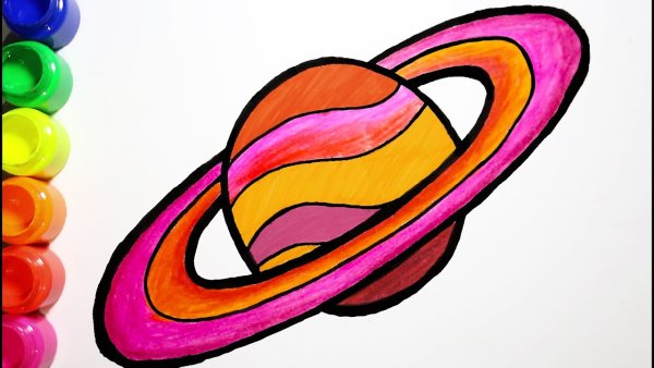 Сатурн фломастером