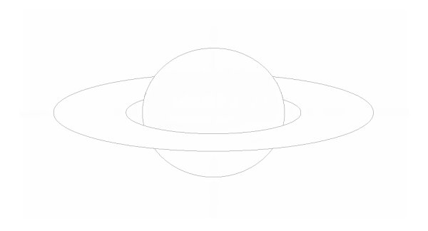 Сатурн карандашом