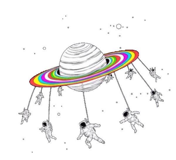 Космические объекты на белом фоне