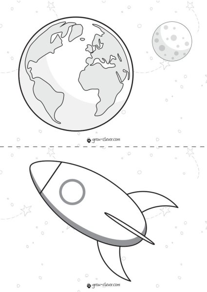 Земля в космосе раскраска