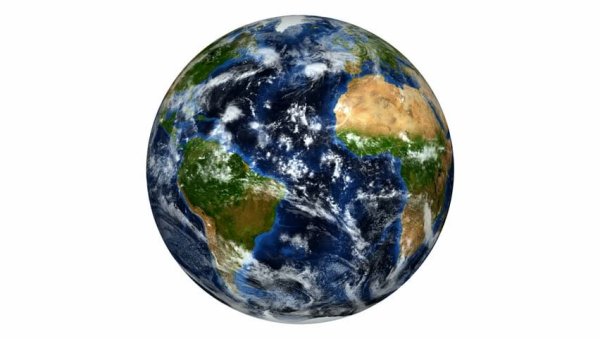 Земля на белом фоне
