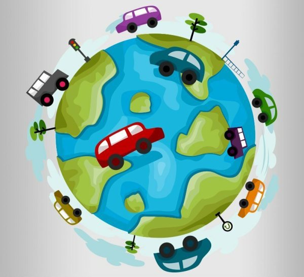 Машина на земном шаре