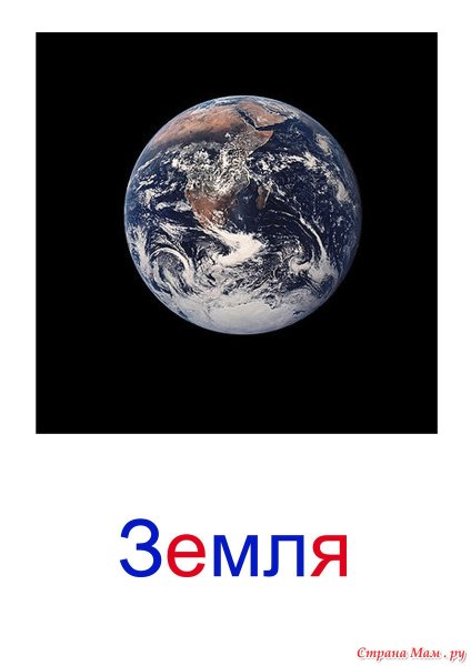 Планеты карточки для детей