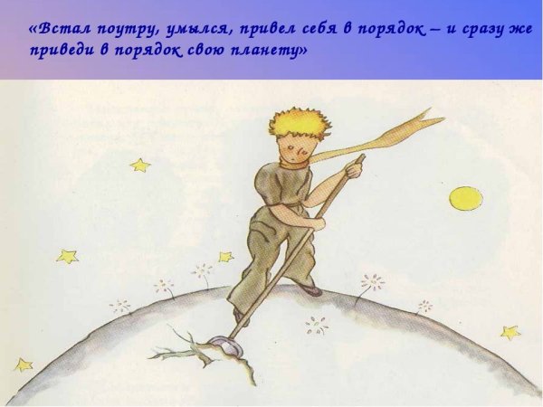 Антуан де сент Экзюпери приведи в порядок свою планету