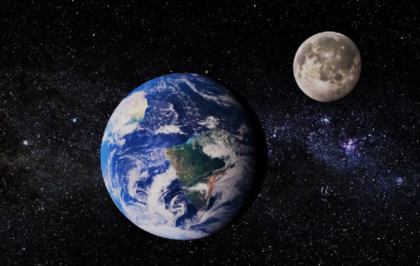 Земля и Луна из космоса