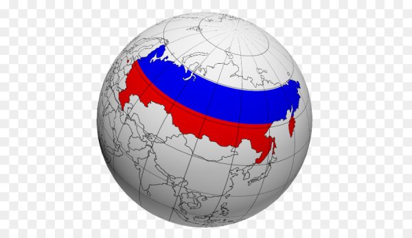 Глобус с Россией по центру