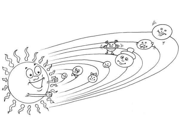 Солнечная система раскраска