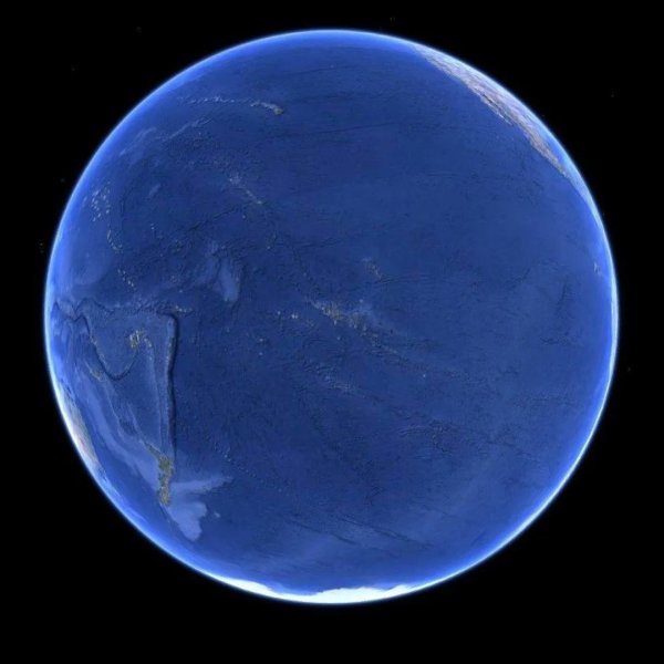 Тихий океан вид из космоса