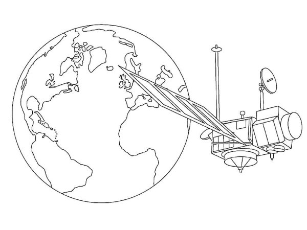 Раскраска. В космосе