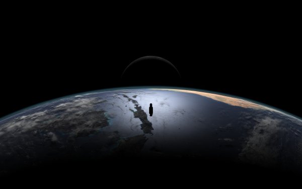 Земля на черном фоне