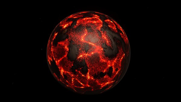 Планета на черном фоне