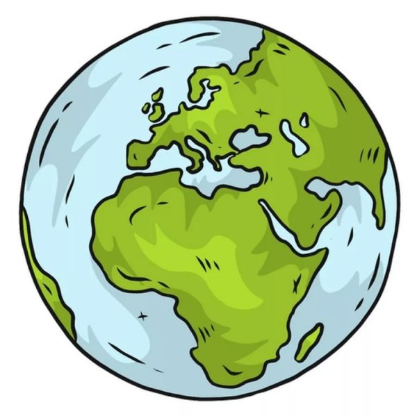 Планета земля мультяшная