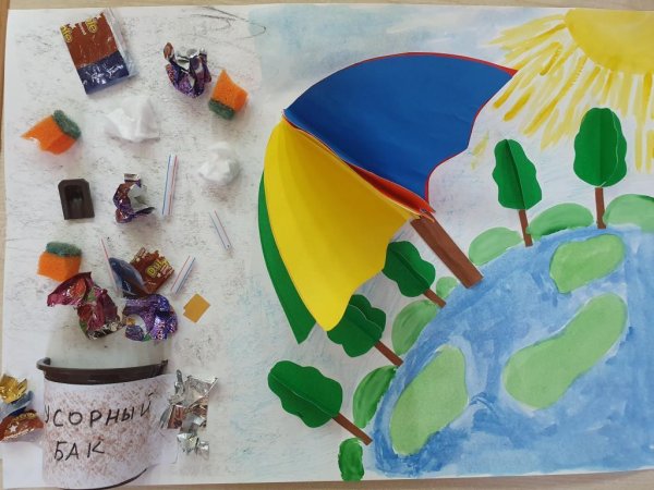 Аппликация на экологическую тему