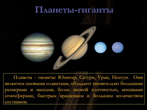 Планеты-гиганты (Юпитер, Сатурн)