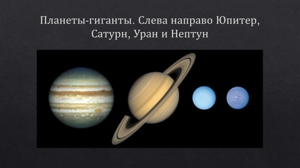 Планеты-гиганты, их спутники и кольца. Юпитер. Сатурн. Уран. Нептун.