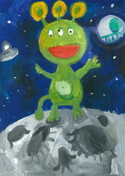 Рисование «Веселые инопланетяне» (с 374 н.с. Голицына)