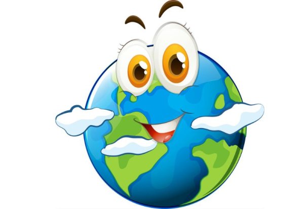 Планета земля с лицом