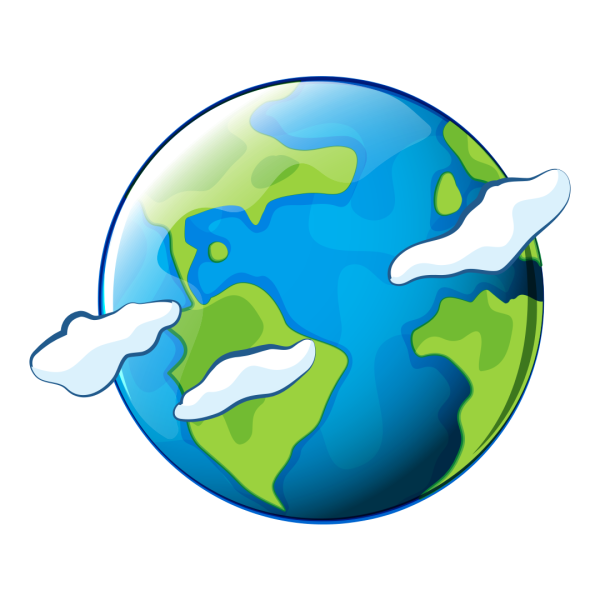 Планета земля на белом фоне для детей