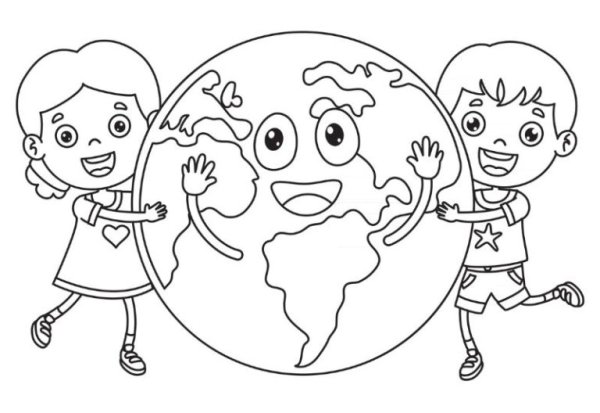 Девочка с земли раскраска