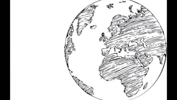 Земля рисунок карандашом