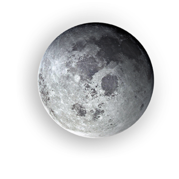 Луна на белом фоне